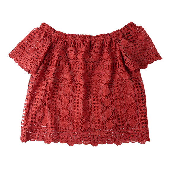Anthropologie Sunday In Brooklyn Crochet Eyelet Top Womens S Cottagecore Boho - Picture 1 of 6